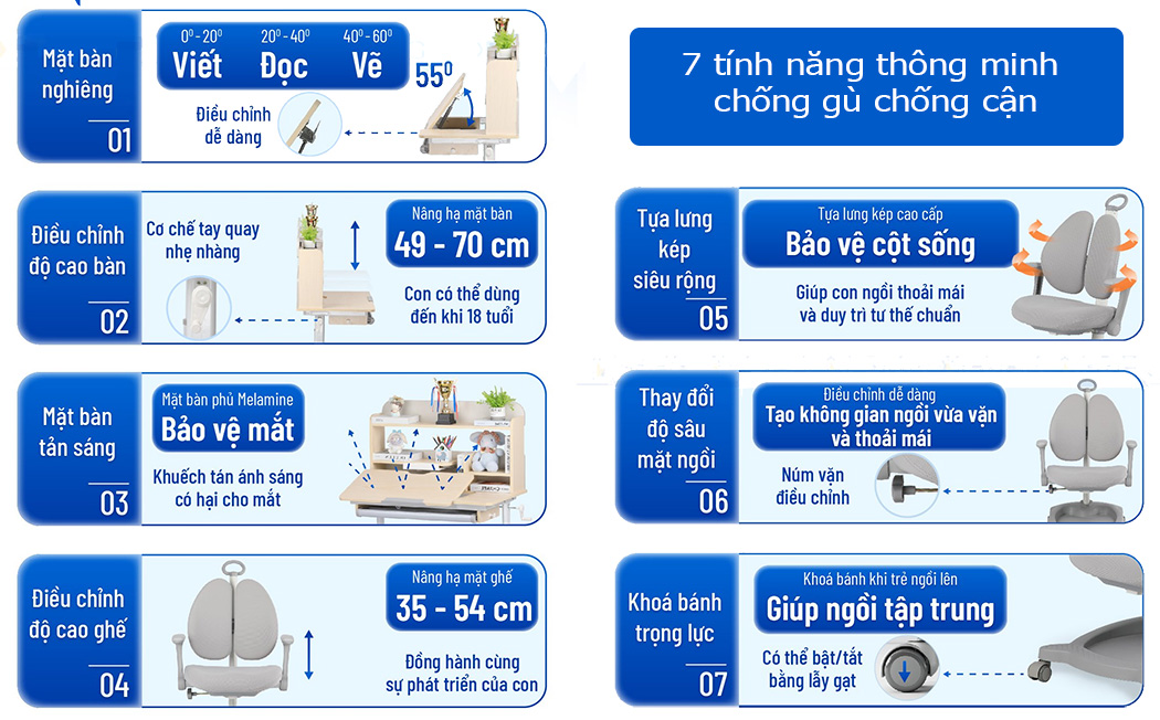 Bộ bàn ghế học BGMT15-4