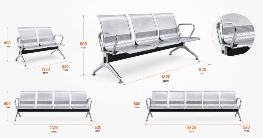 Kích thước ghế băng chờ tiêu chuẩn hiện nay