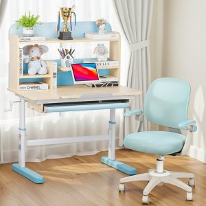 Bộ bàn ghế học chống gù chống BGMT15 màu hồng màu xanh