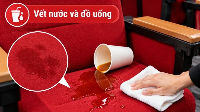 Xử lý vết nước trên ghế bọc nỉ